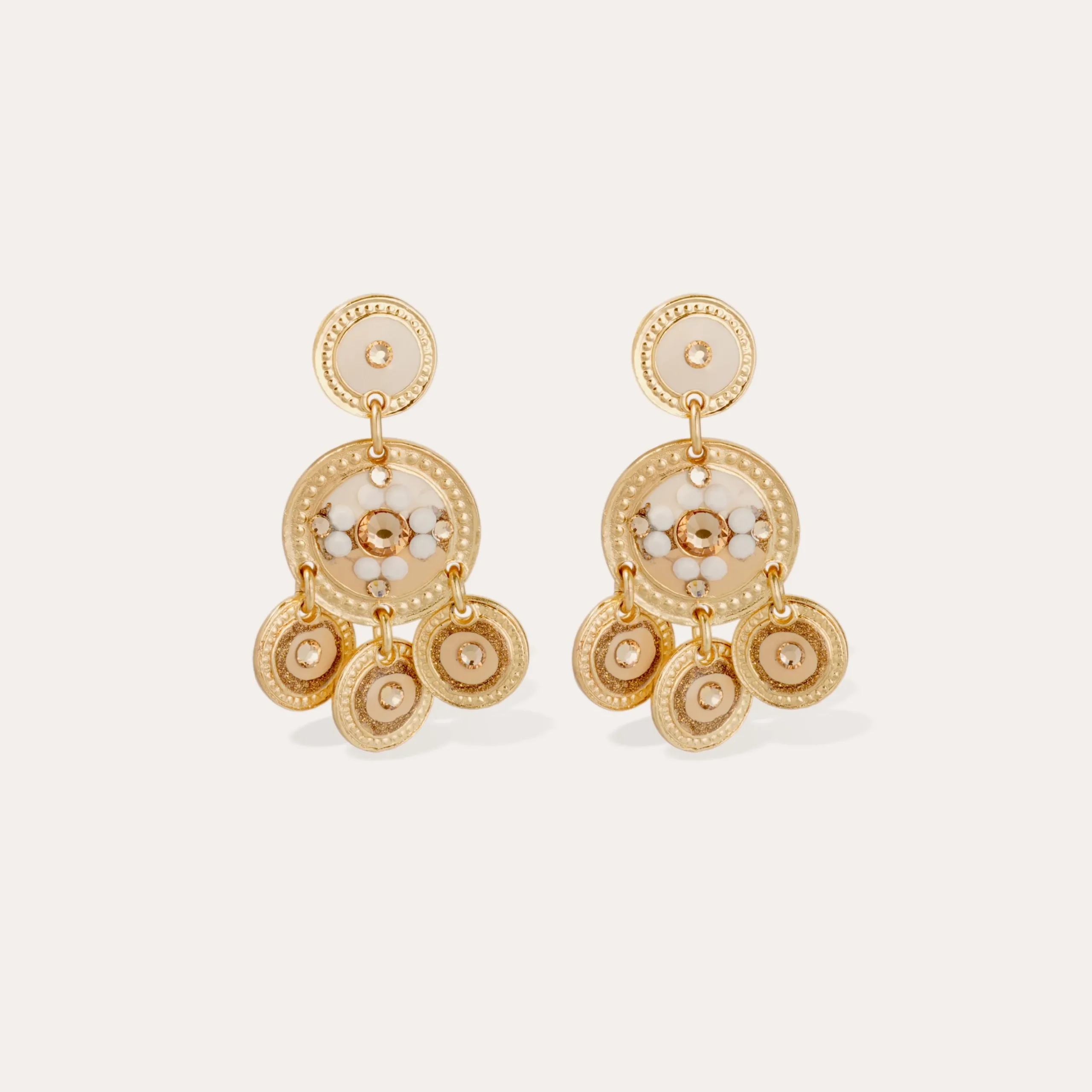 Boucles d'oreilles Sequin deux rangs