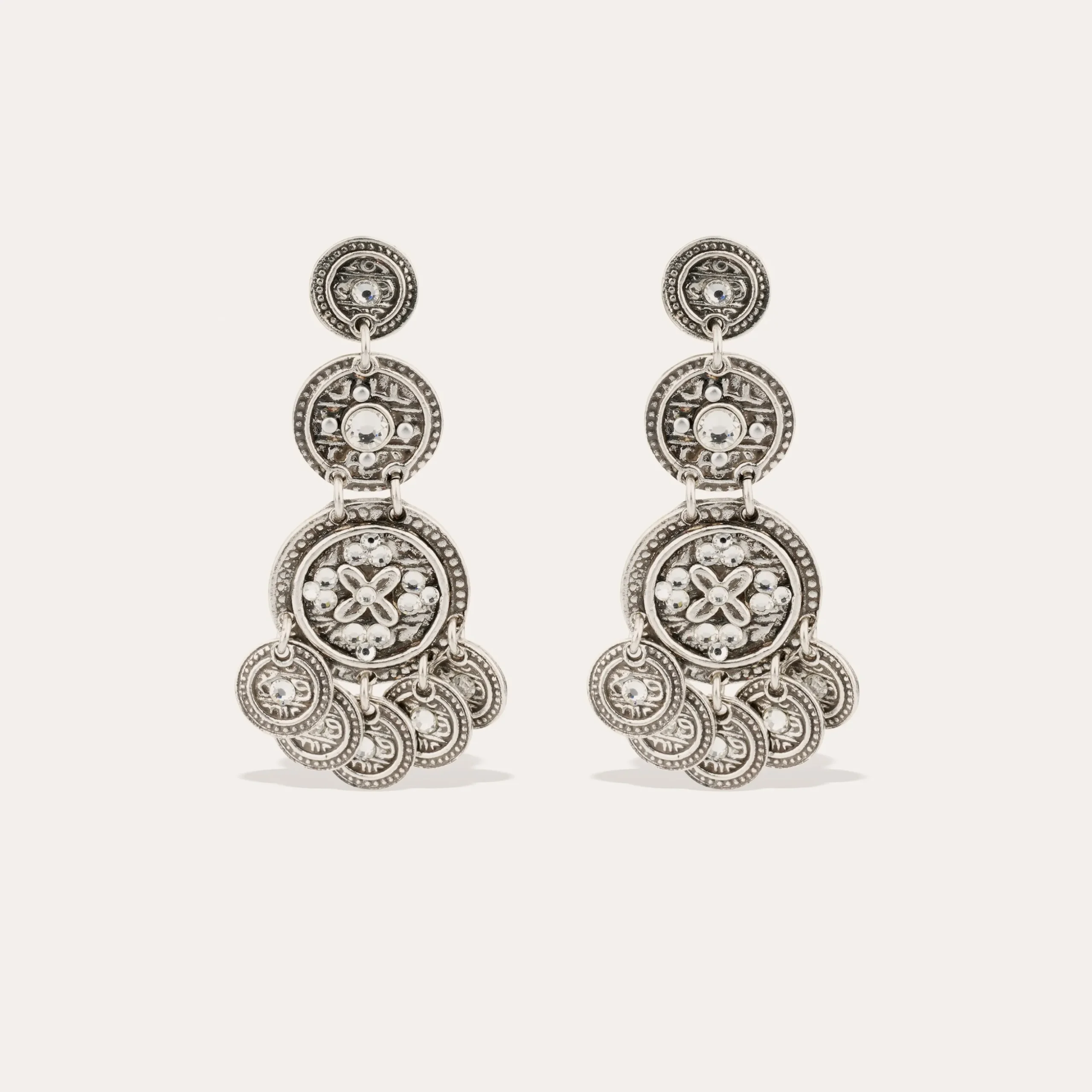 Boucles d'oreilles Sequin trois rangs
