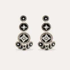 Boucles d'oreilles Sequin trois rangs