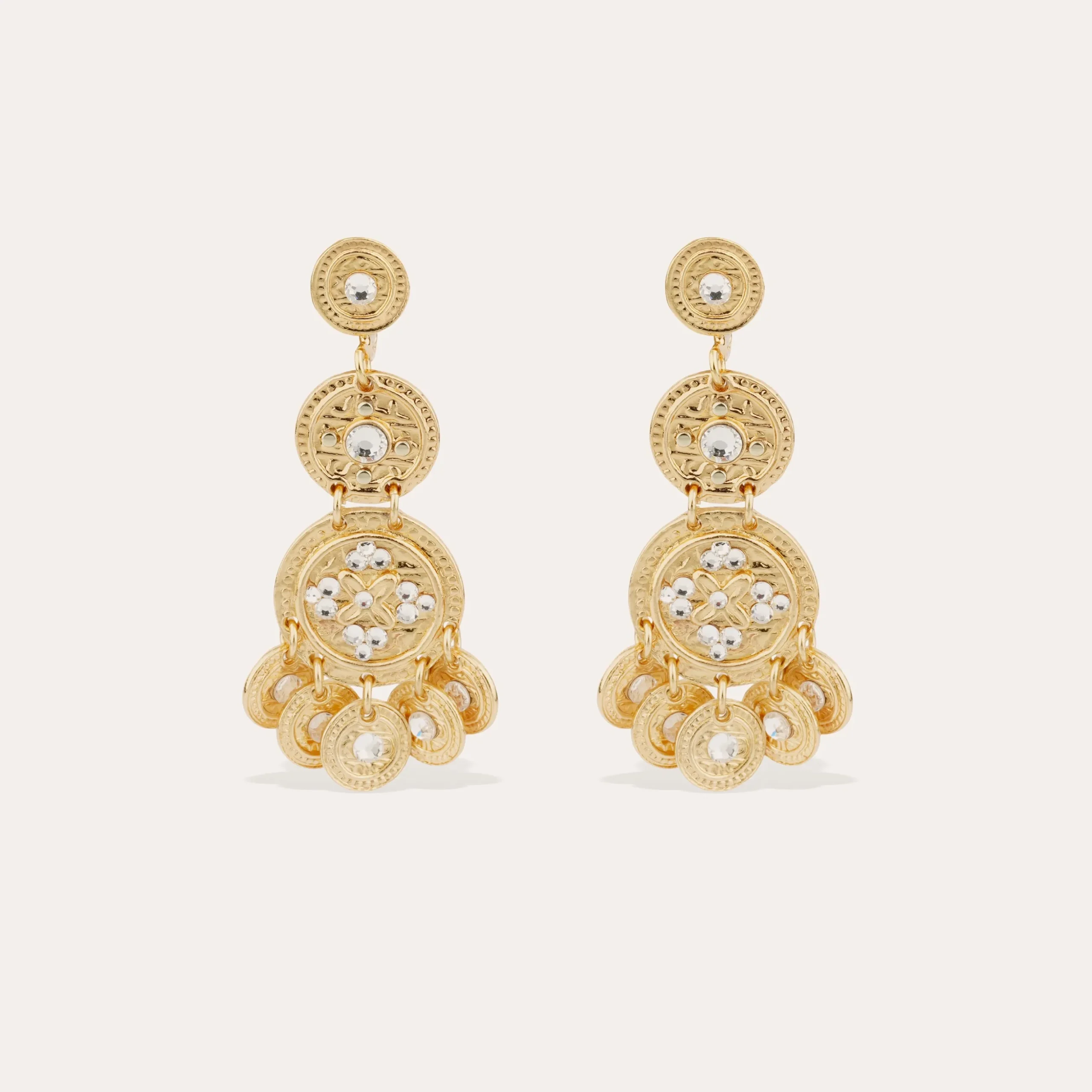 Boucles d'oreilles Sequin trois rangs
