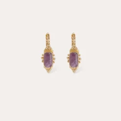 Boucles d'oreilles Serti Talisman - Améthyste