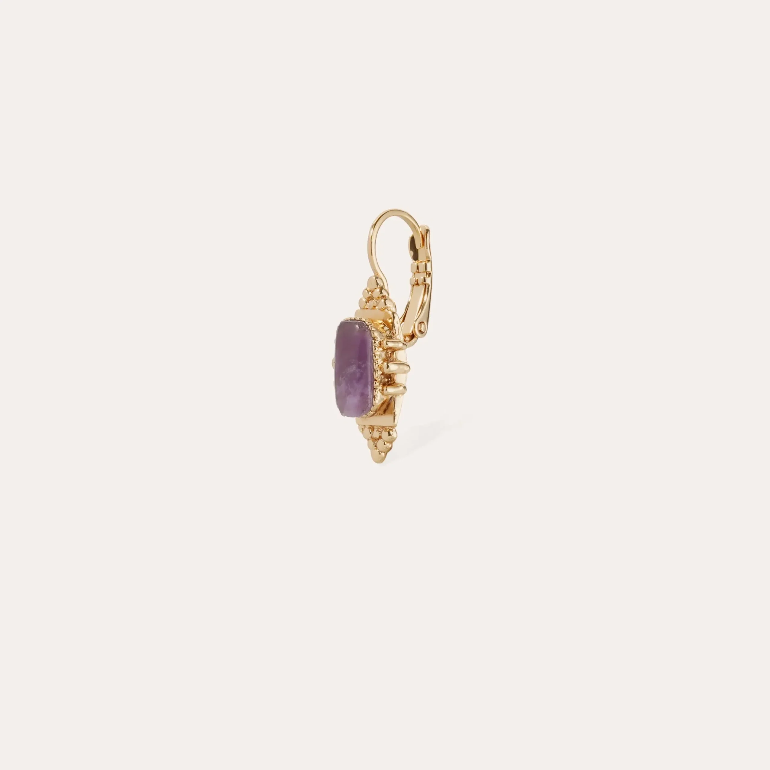 Boucles d'oreilles Serti Talisman - Améthyste