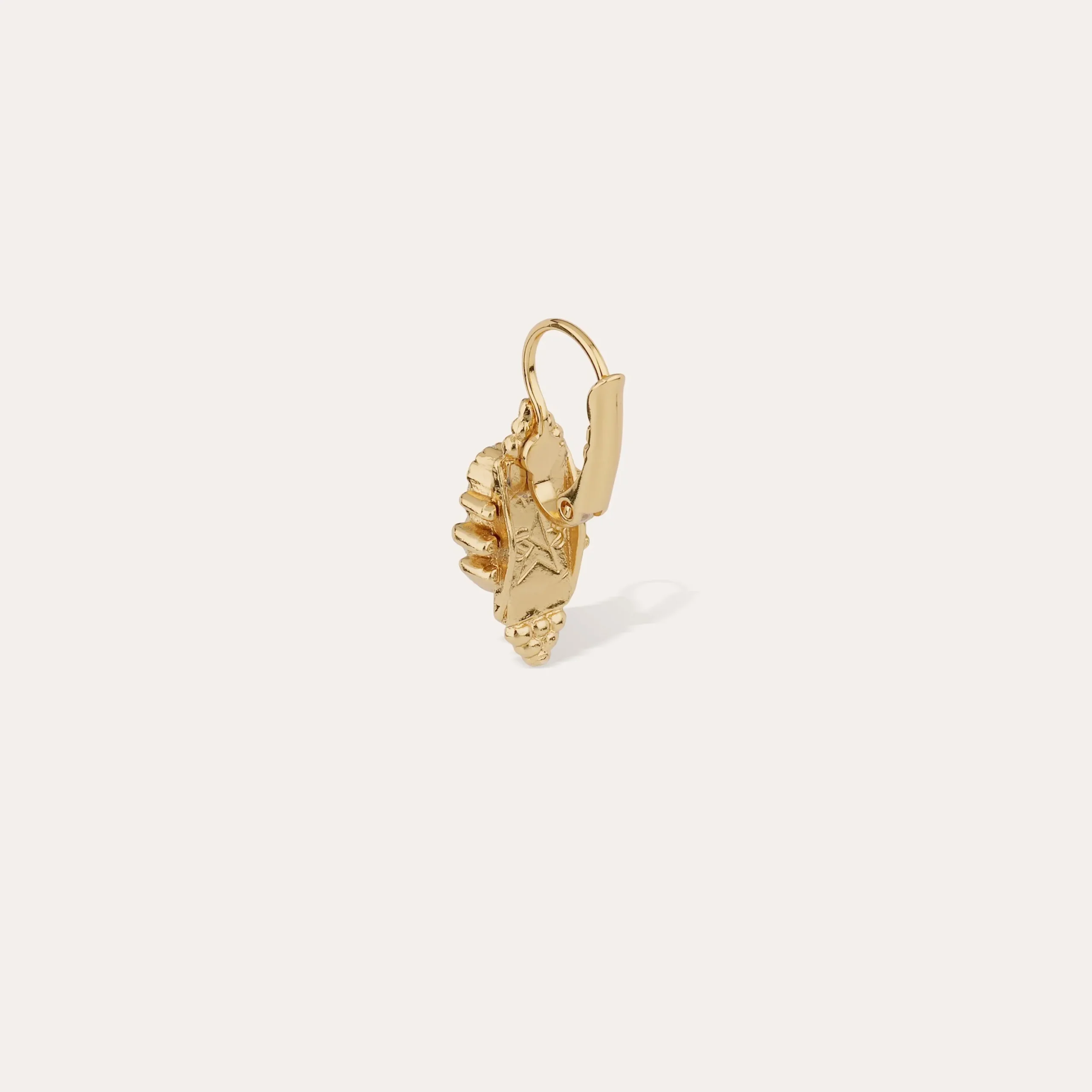 Boucles d'oreilles Serti Talisman petit modèle - Apatite bleue