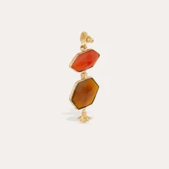 Boucles d'oreilles Silenza - Calcite rouge & jaune