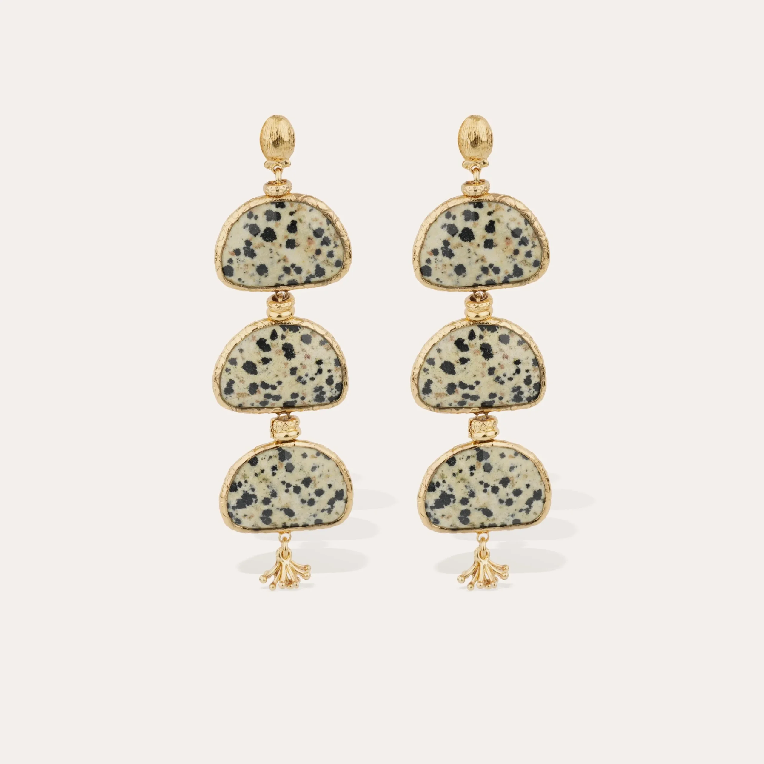 Boucles d'oreilles Silenza - Jaspe Dalmatien
