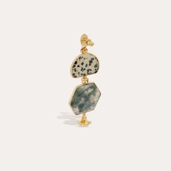 Boucles d'oreilles Silenza - Jaspe Dalmatien & Agate verte