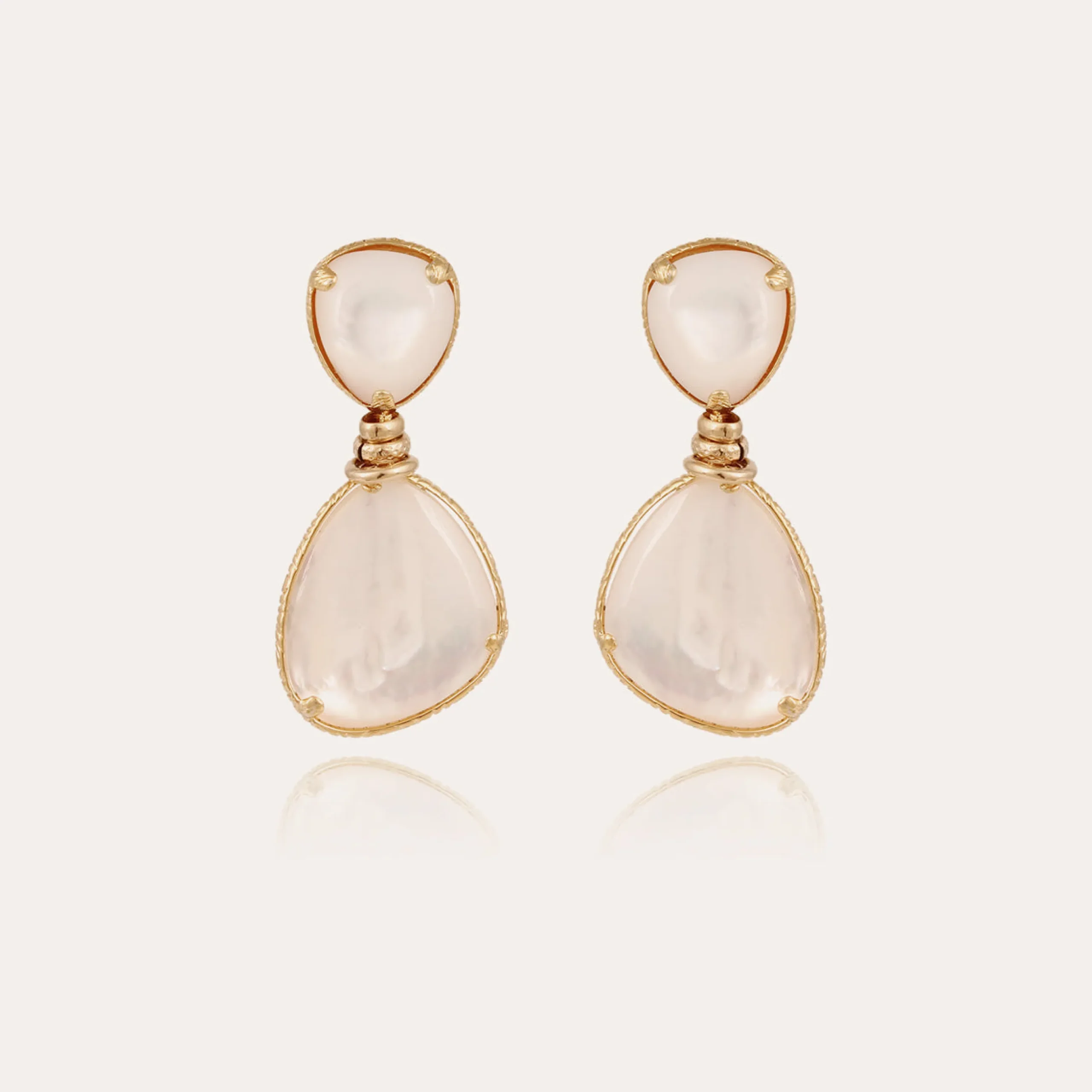 Boucles d'oreilles Silia - Nacre blanche