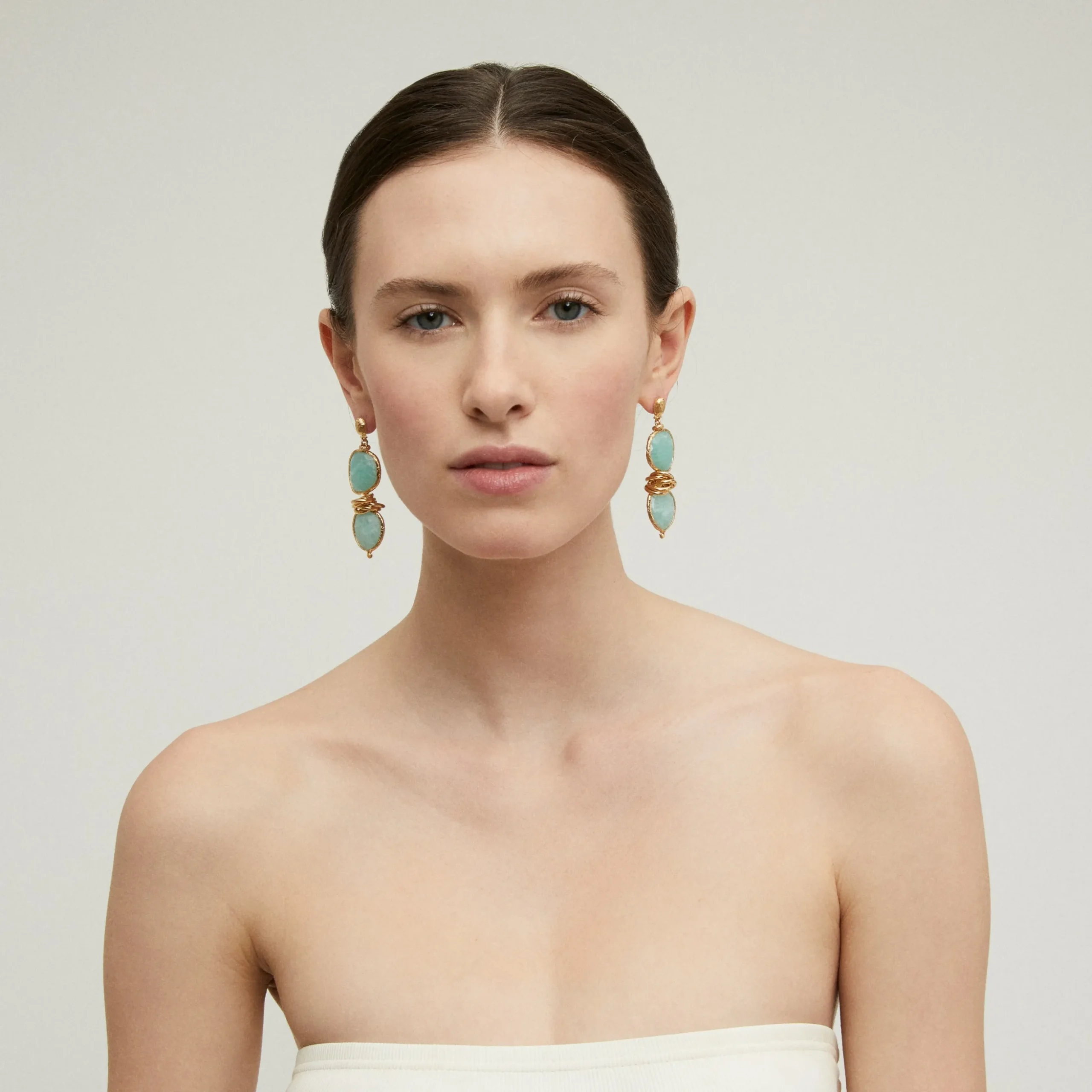 Boucles d'oreilles Sirena - Amazonite