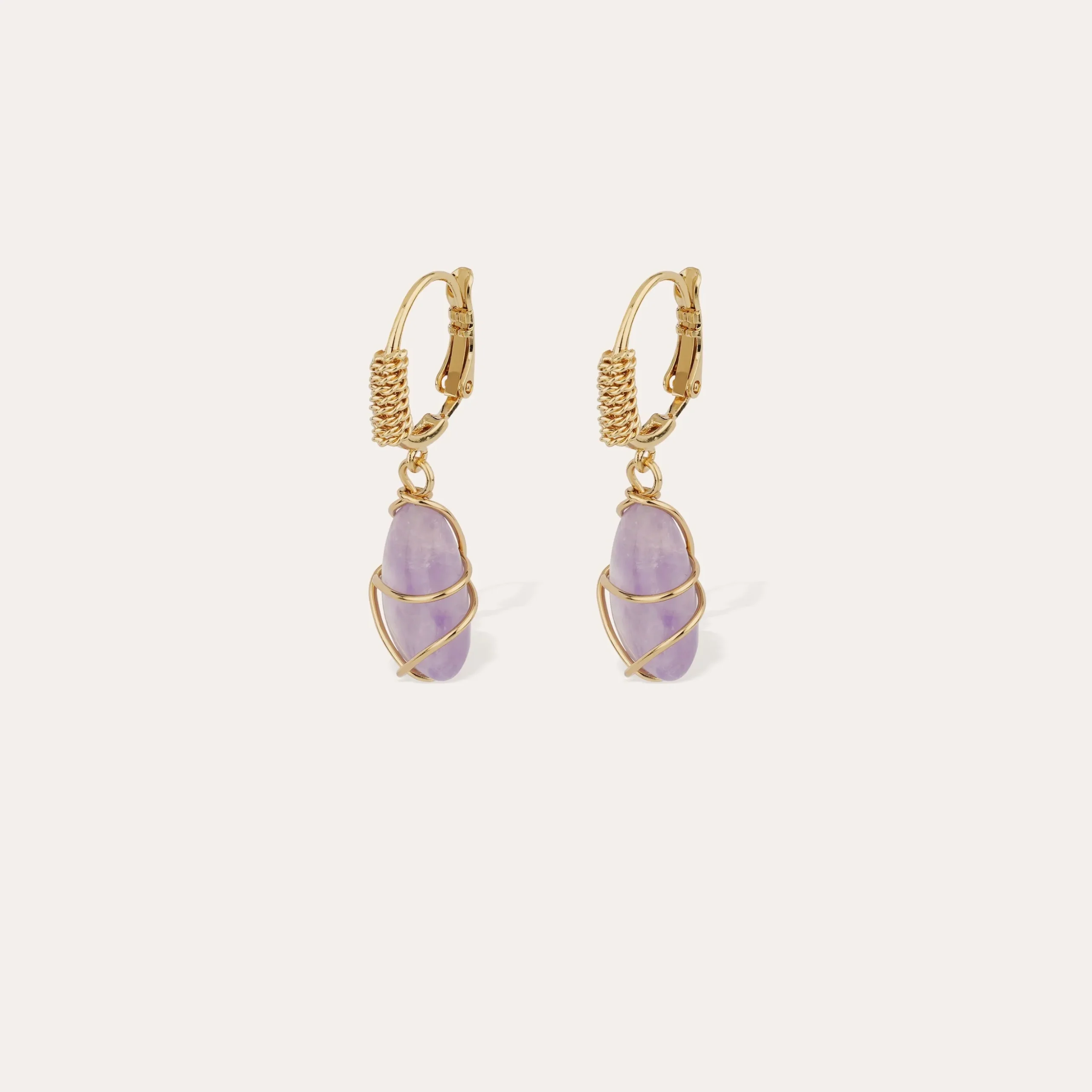 Boucles d'oreilles Tao Rainbow - Améthyste