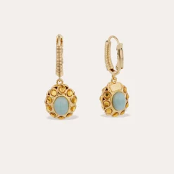 Boucles d'oreilles Tao Splash - Quartz Bleu