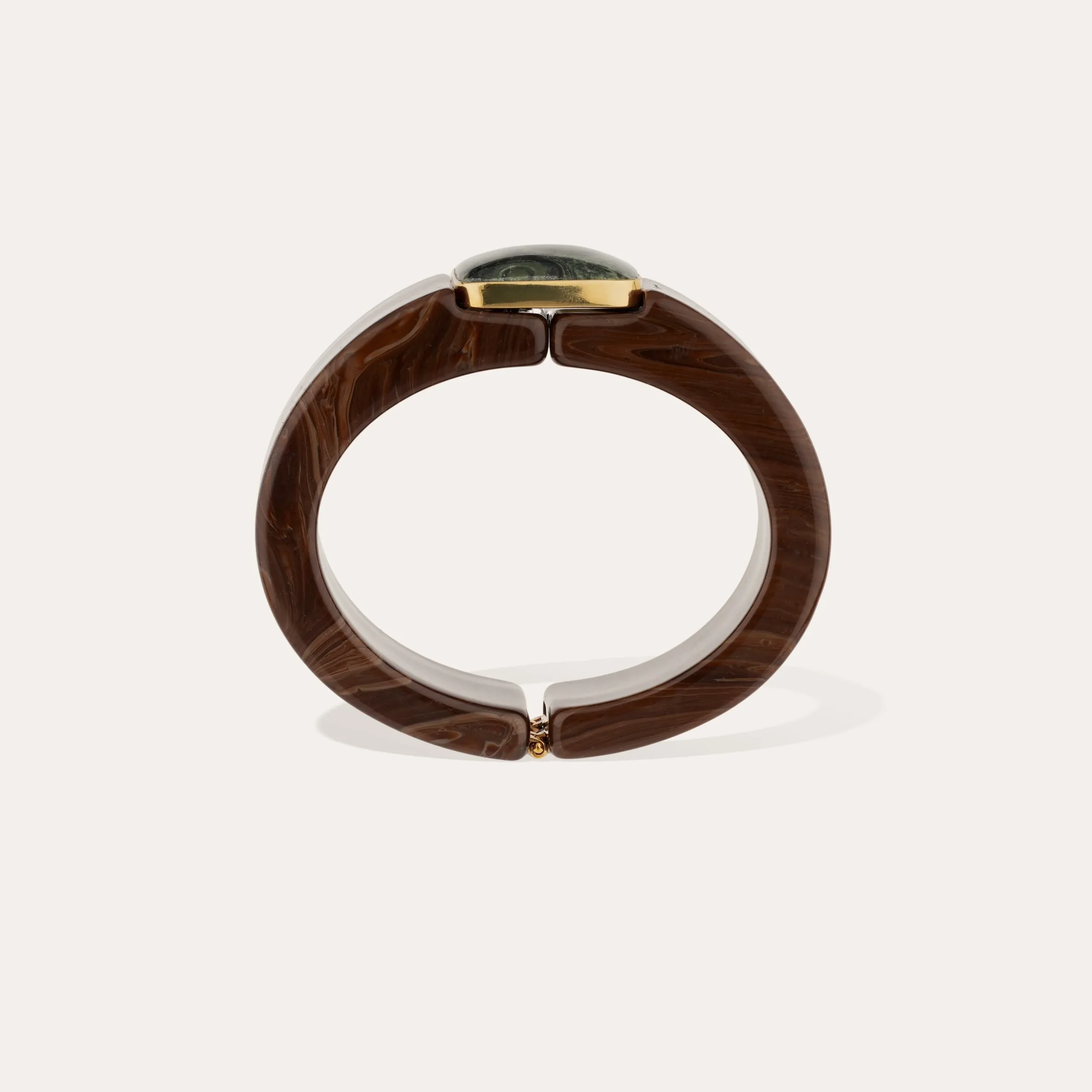 Bracelet Arty acétate - Marron & Jaspe Kambaba