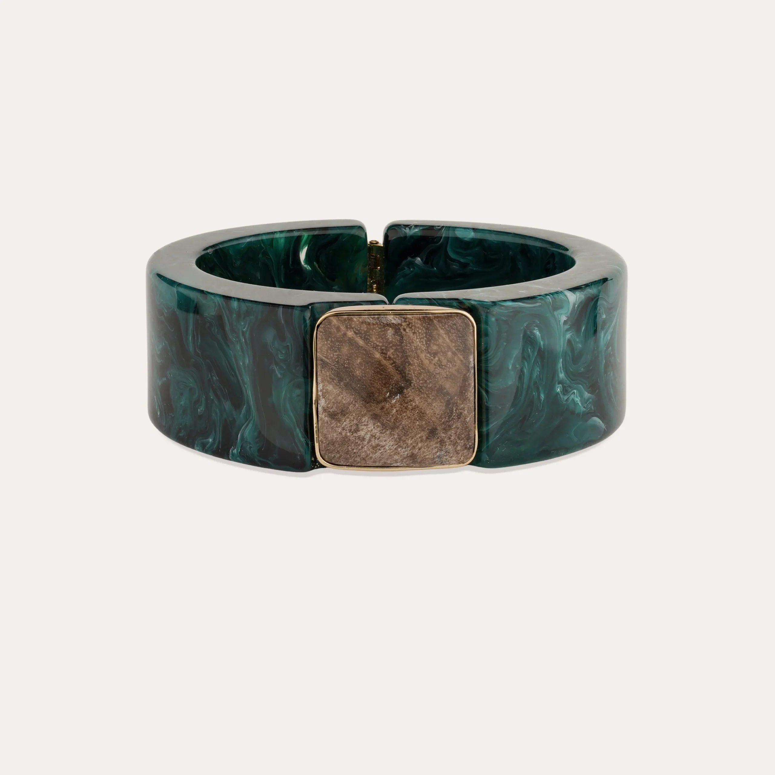 Bracelet Arty acétate - Vert - Bois