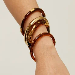 Bracelet Caftan acétate - Marron
