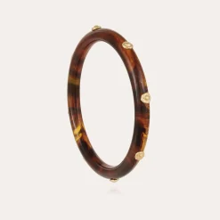 Bracelet Caftan acétate - Marron