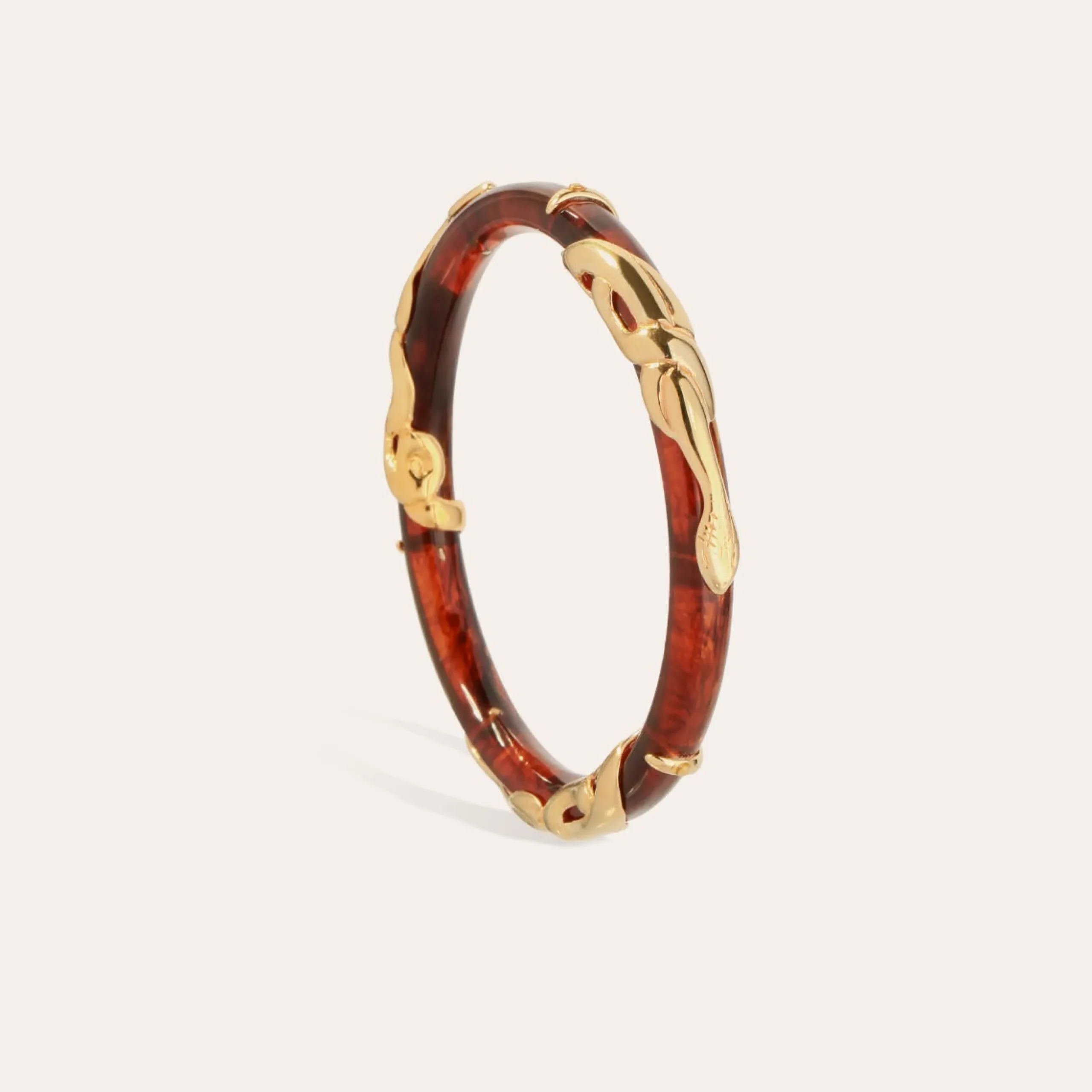Bracelet Cobra jonc acétate - Marron