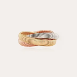Bracelet Infinity trois rangs bicolore