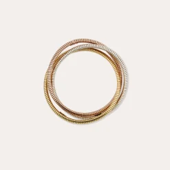 Bracelet Infinity trois rangs petit modèle bicolore