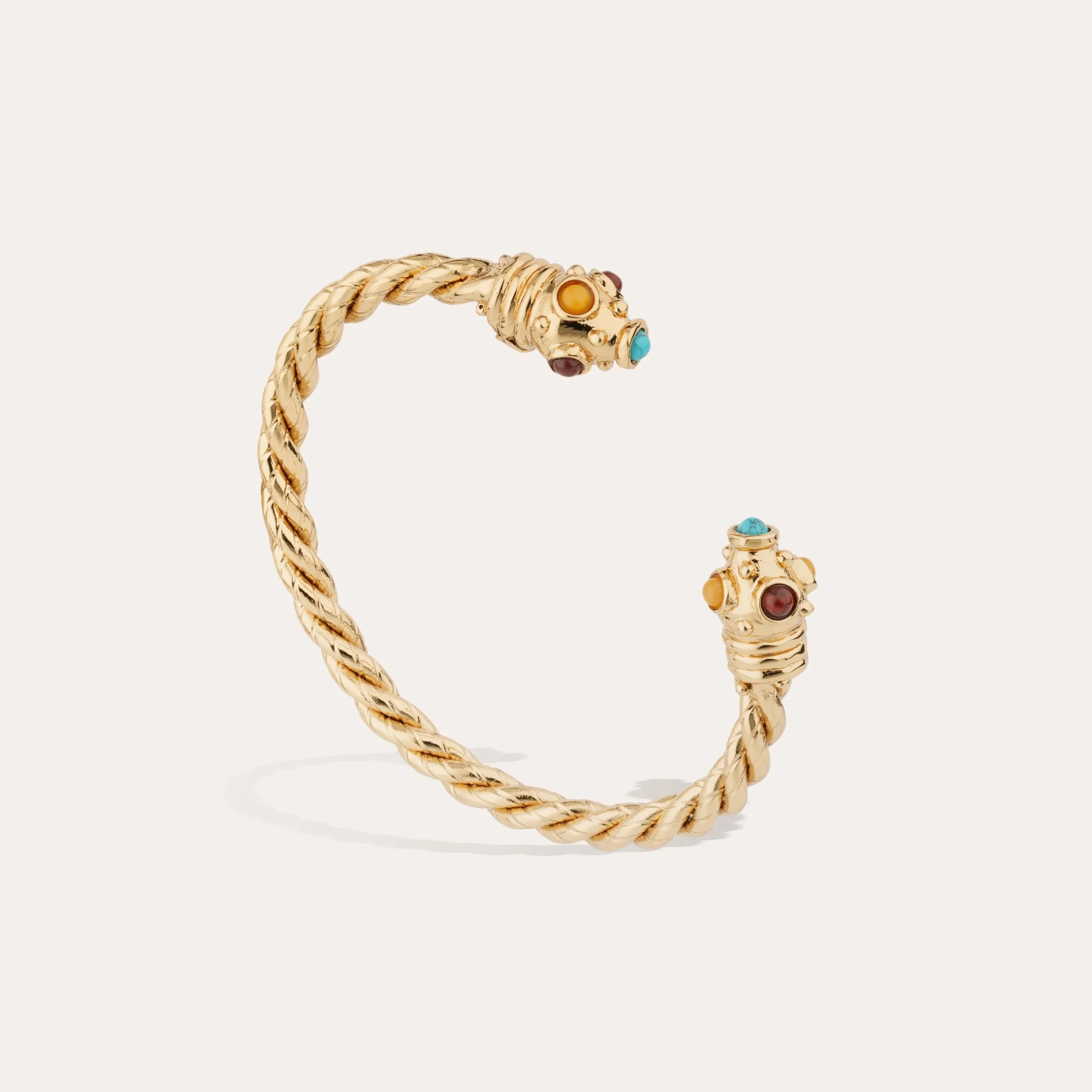 Bracelet jonc Amarante Torsade - Turquoise