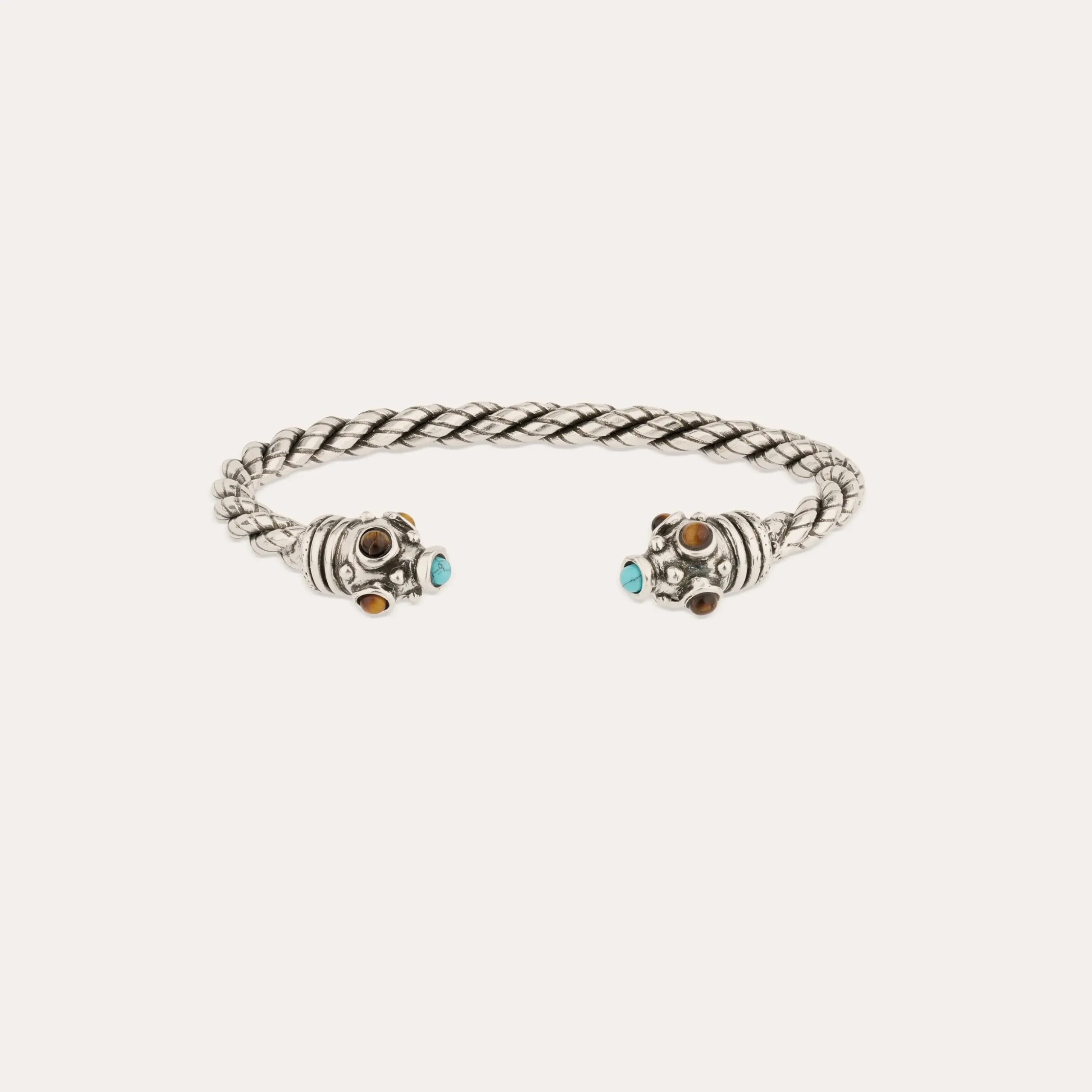 Bracelet jonc Amarante torsade - OEil de Tigre