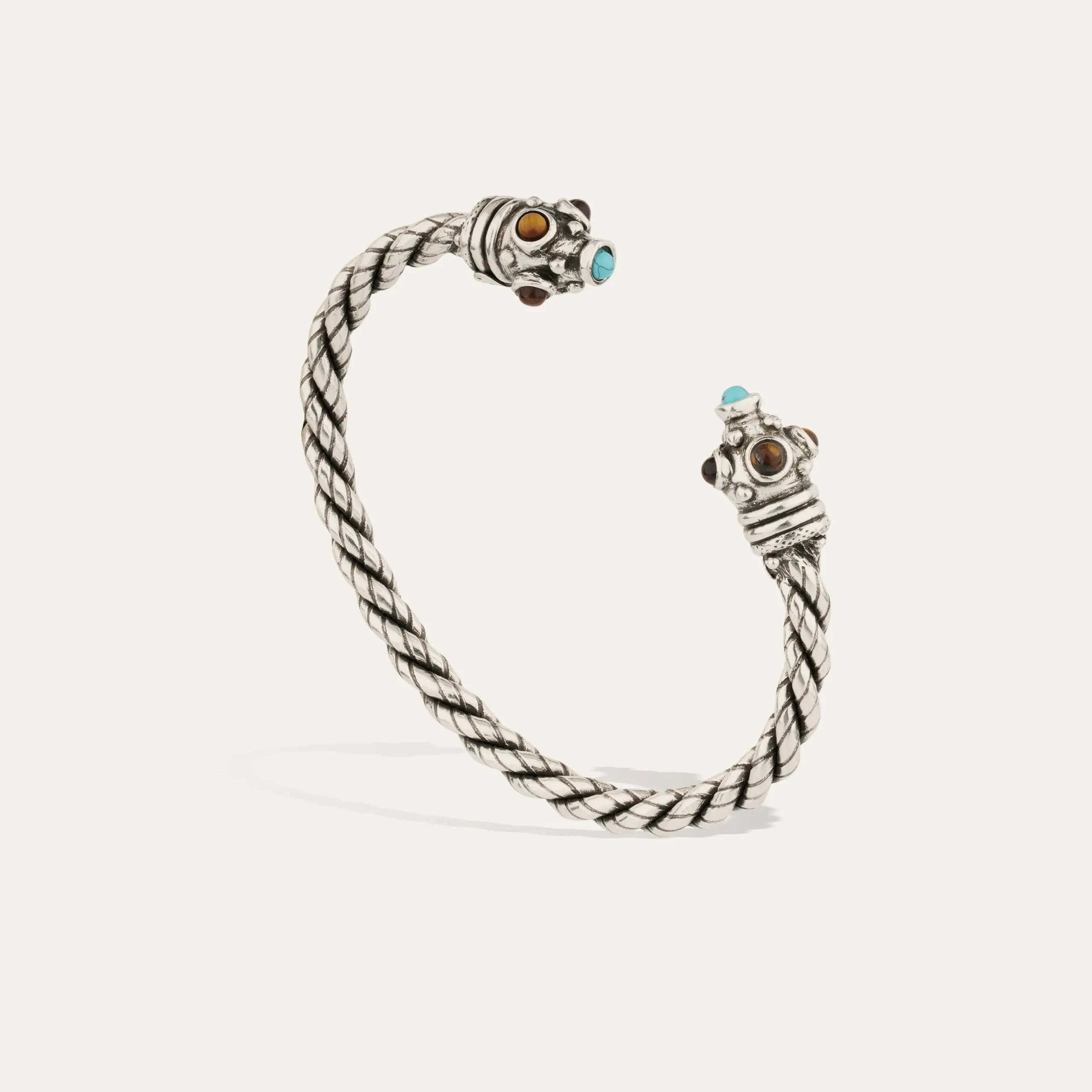 Bracelet jonc Amarante torsade - OEil de Tigre