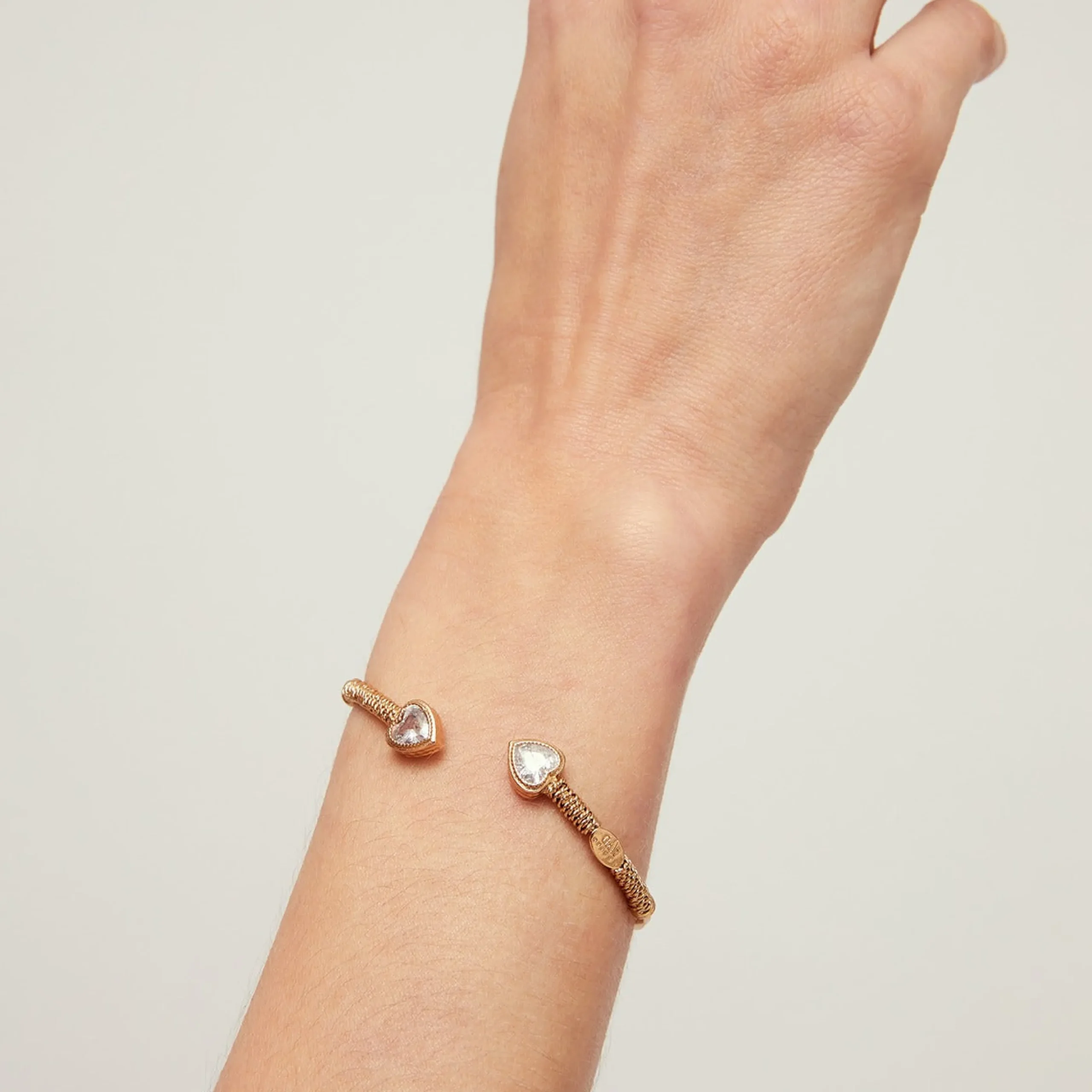 Bracelet jonc Duality Amore strass