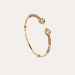 Bracelet jonc Duality Amore strass
