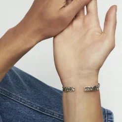 Bracelet jonc Liane croisé grand modèle