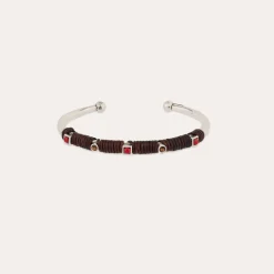 Bracelet Lino cuir - Oeil de Tigre