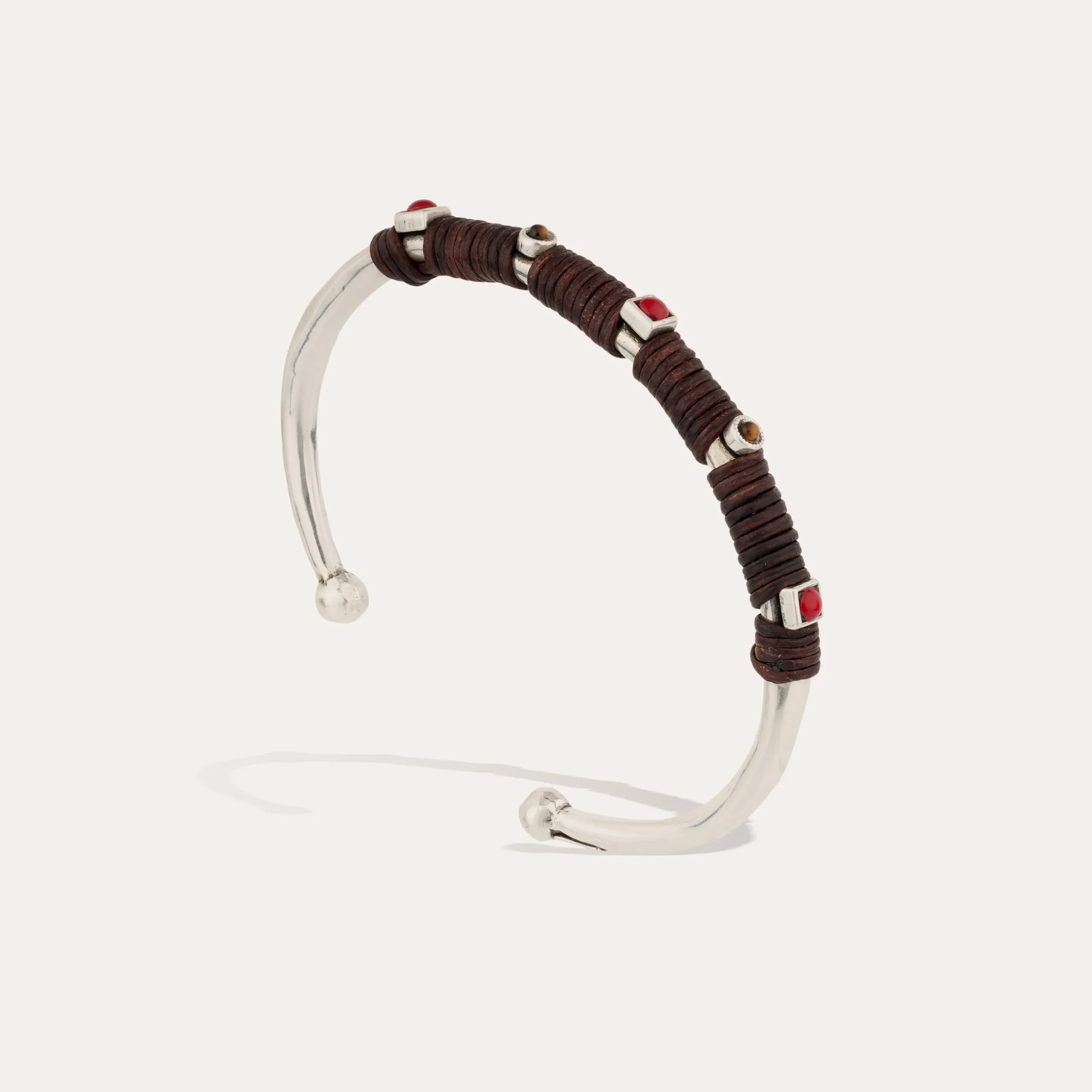 Bracelet Lino cuir - Oeil de Tigre