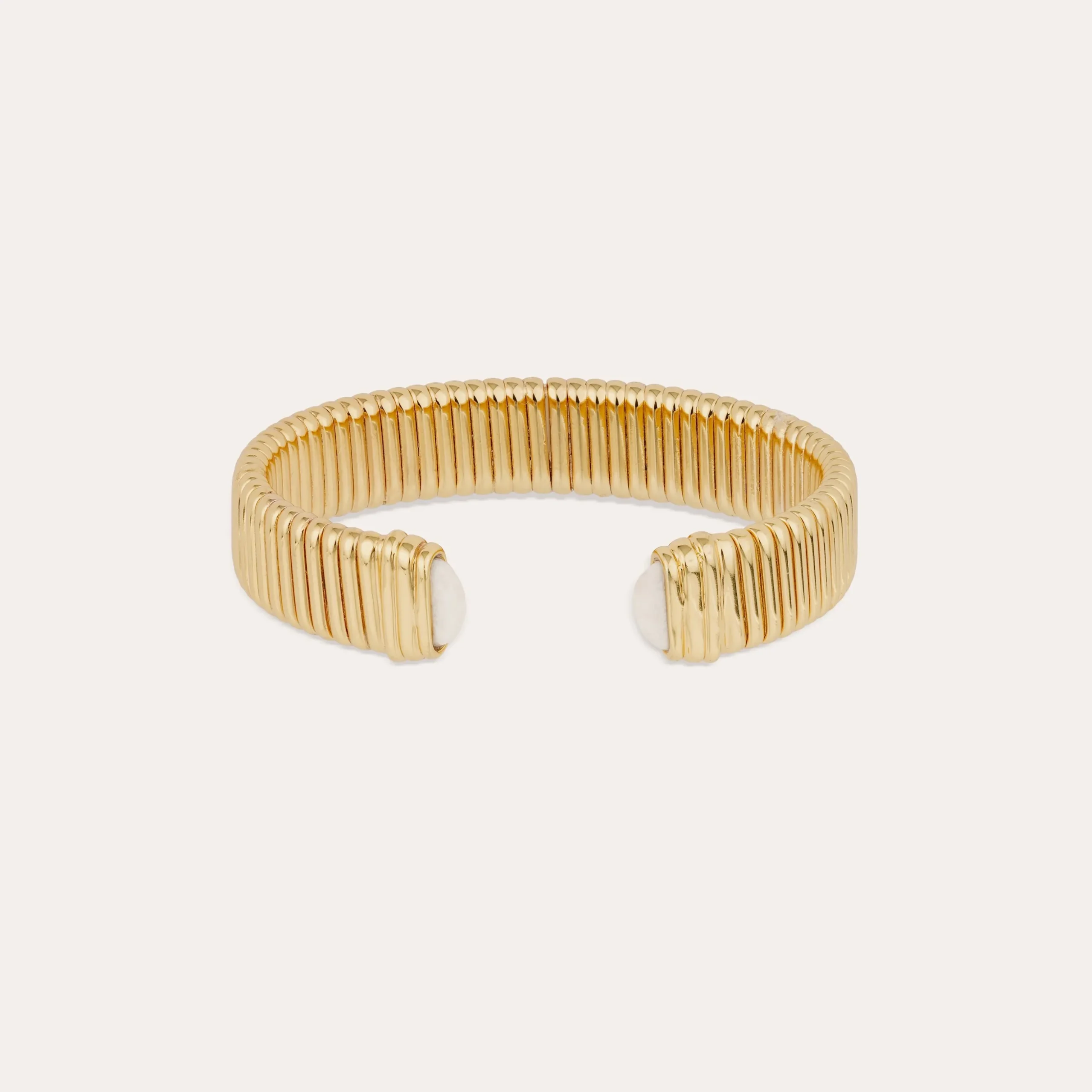 Bracelet Milos cabochons - Calcite Blanche