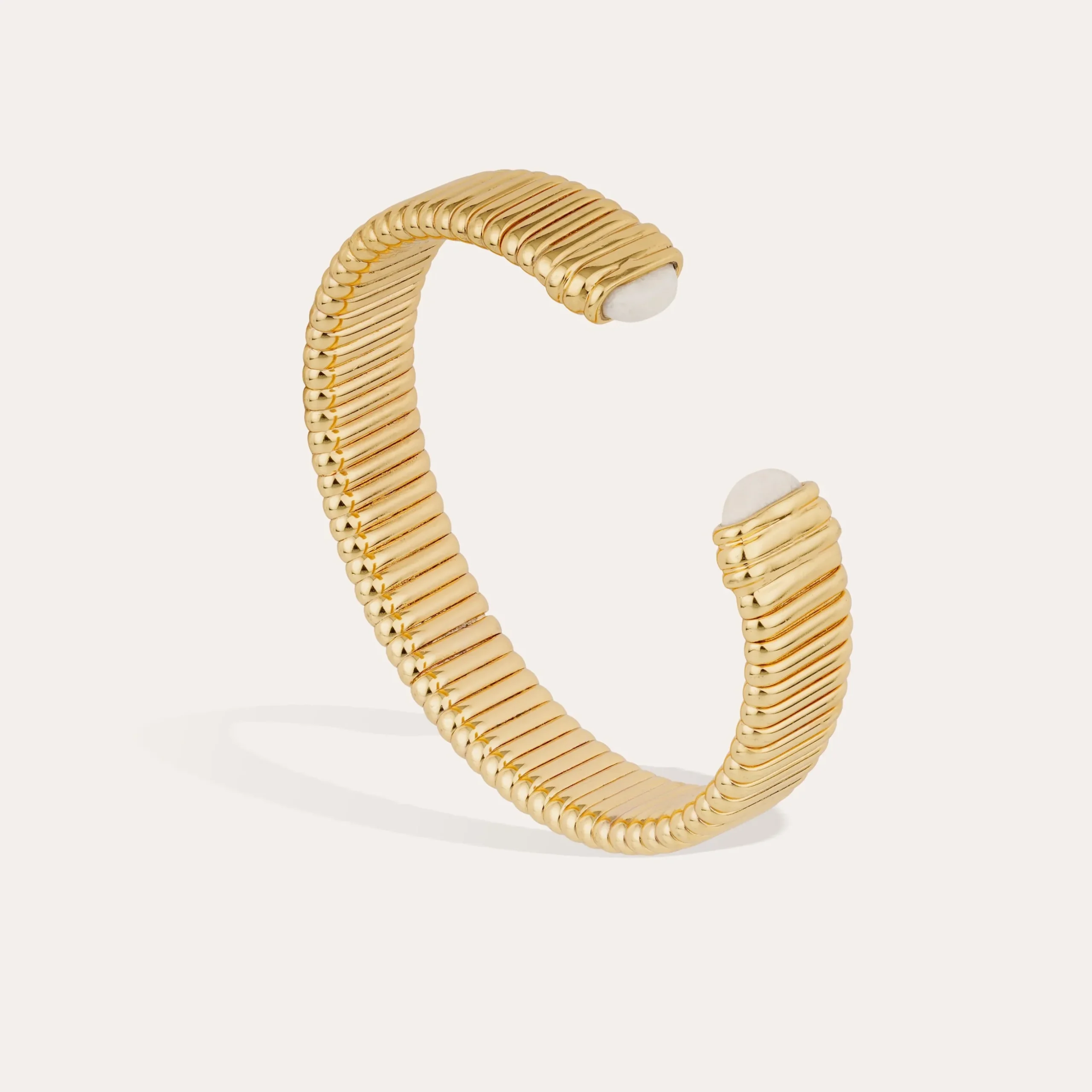 Bracelet Milos cabochons - Calcite Blanche