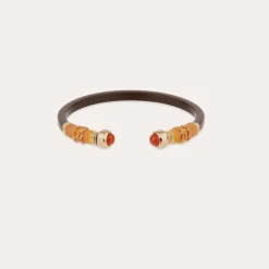 Bracelet Sari acétate - Marron