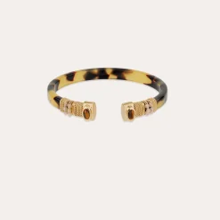 Bracelet Sarina acétate - Écaille - Oeil de tigre