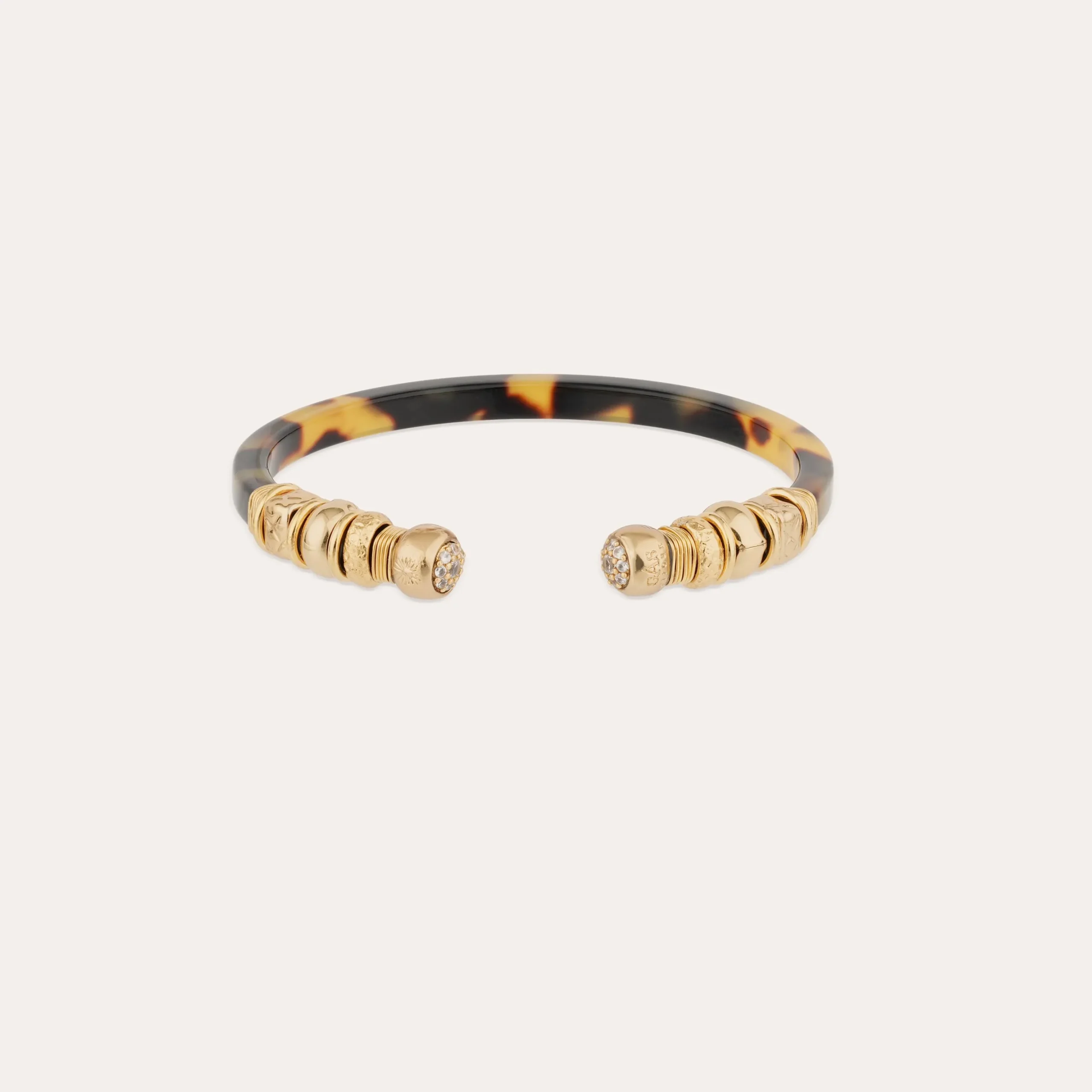 Bracelet Sari strass acétate - Écaille