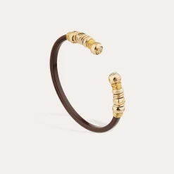 Bracelet Sari strass acétate - Marron