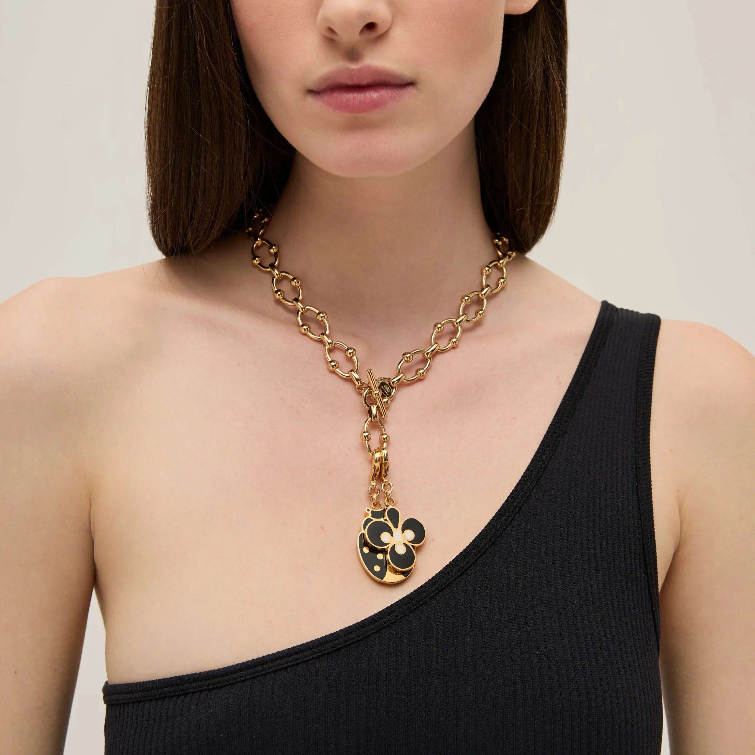 Charm pendentif Mirage Coeur émail grand modèle