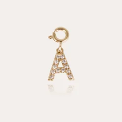 Charms pendentif lettre A strass