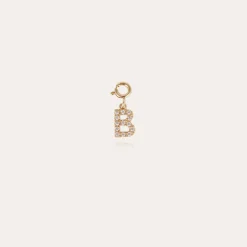 Charms pendentif lettre B strass