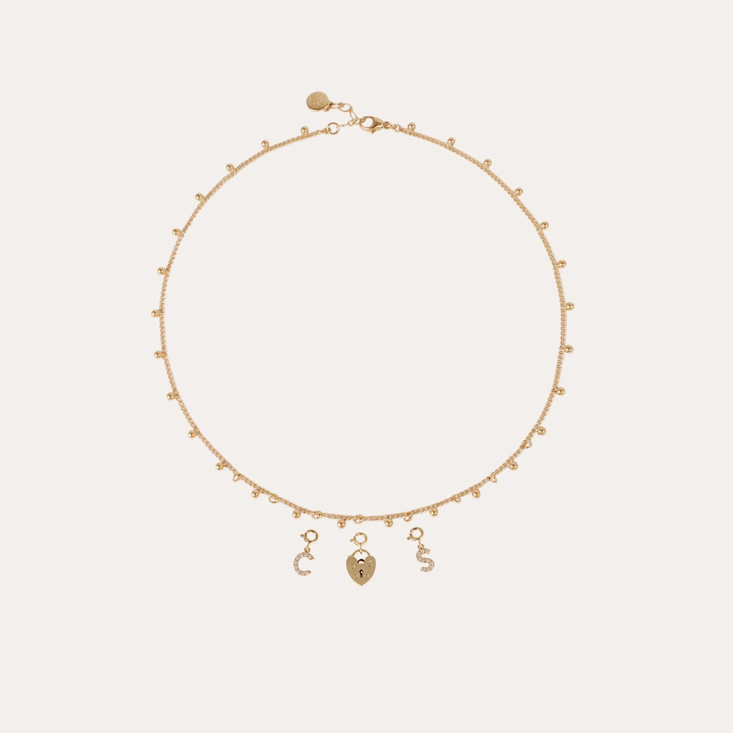 Charms pendentif lettre T strass