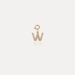 Charms pendentif lettre W strass