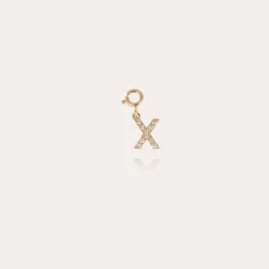 Charms pendentif lettre X strass