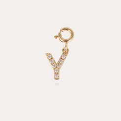 Charms pendentif Lettre Y strass