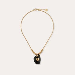 Collier Galet - Onyx Noir