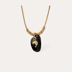 Collier Galet - Onyx Noir