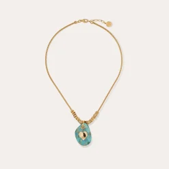 Collier Galet - Turquoise