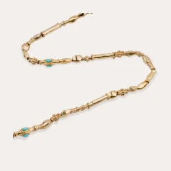 Collier Kali cabochons moyen modèle - Turquoise Matrix