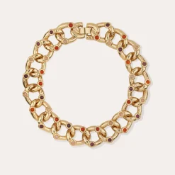 Collier Mitsi - Cornaline, Améthyste & Cristal de roche