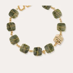 Collier Rainbow Square - Vessonite