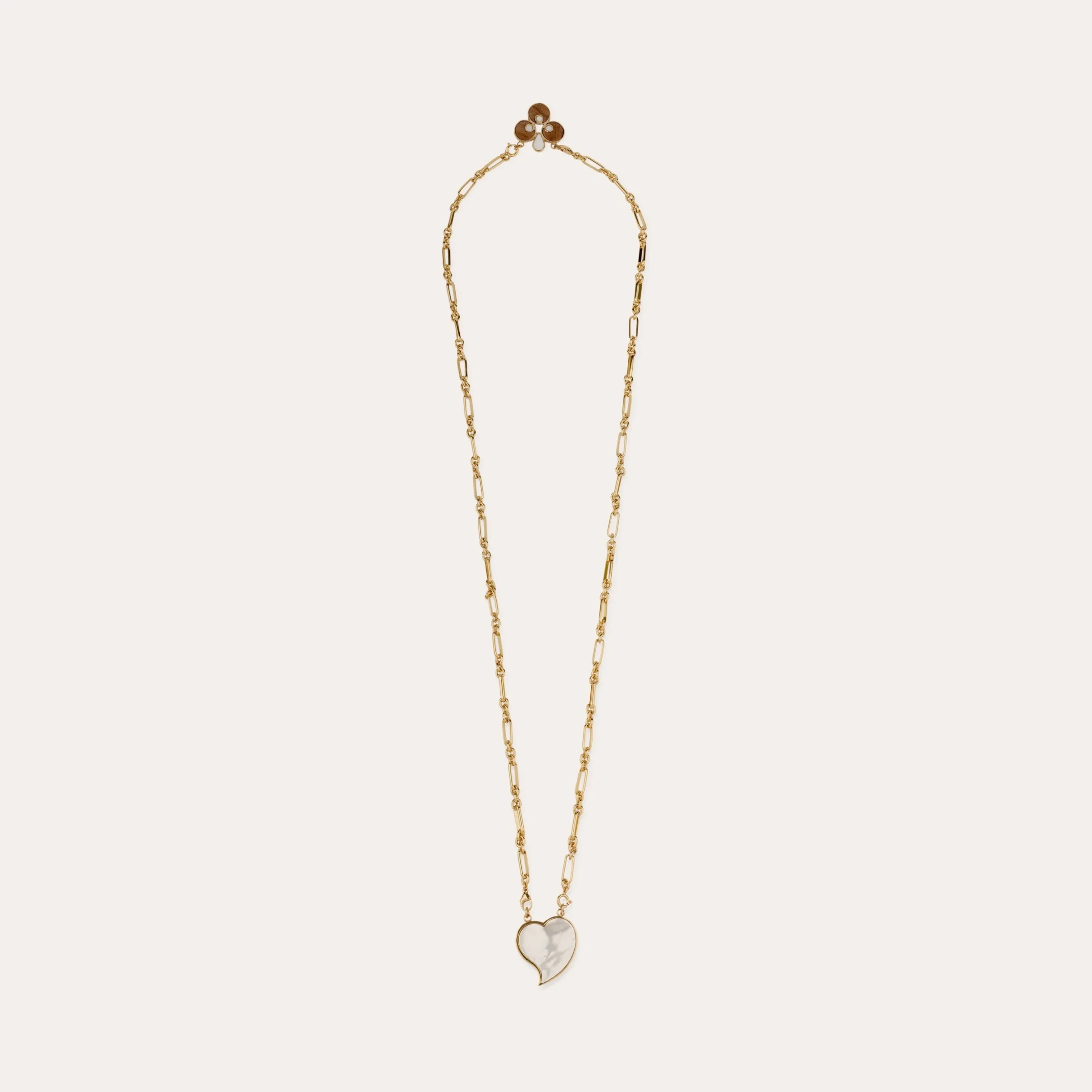 Collier Scapulaire Mirage - Bois & Nacre Blanche