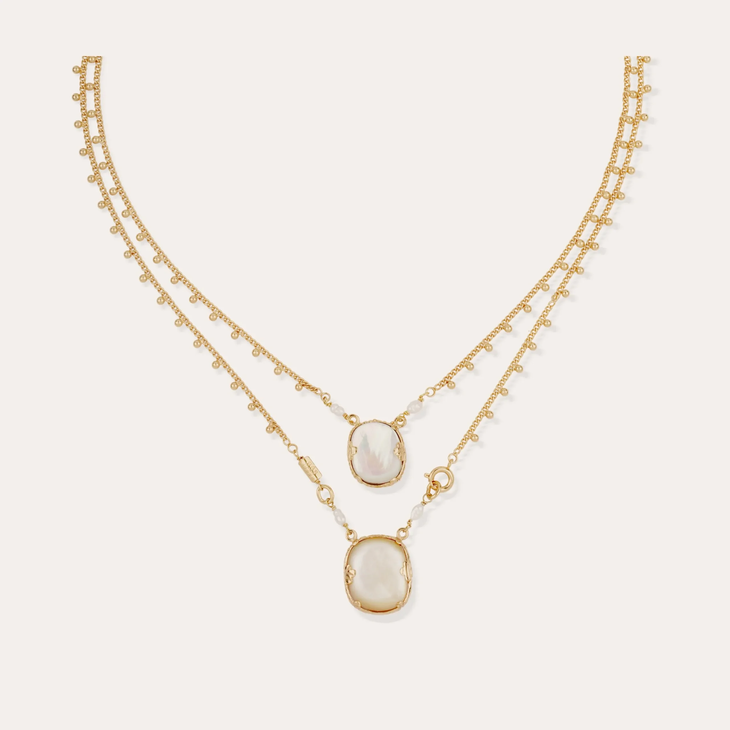 Collier Scapulaire Ovo - Nacre blanche